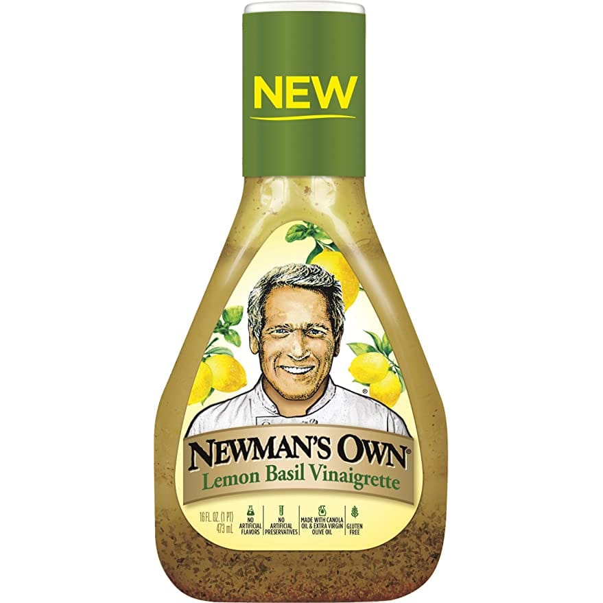 NEWMANS OWN: Drssng Lemon Basil Vngrtt 16 FO (Pack of 4) - NEWMANS OWN