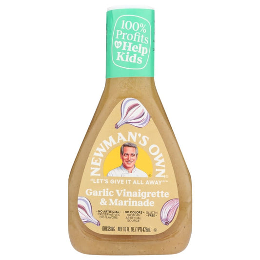 NEWMANS OWN: Garlic Vinaigrette Dressing 16 fo (Pack of 4) - Grocery > Salad Dressings - NEWMANS OWN