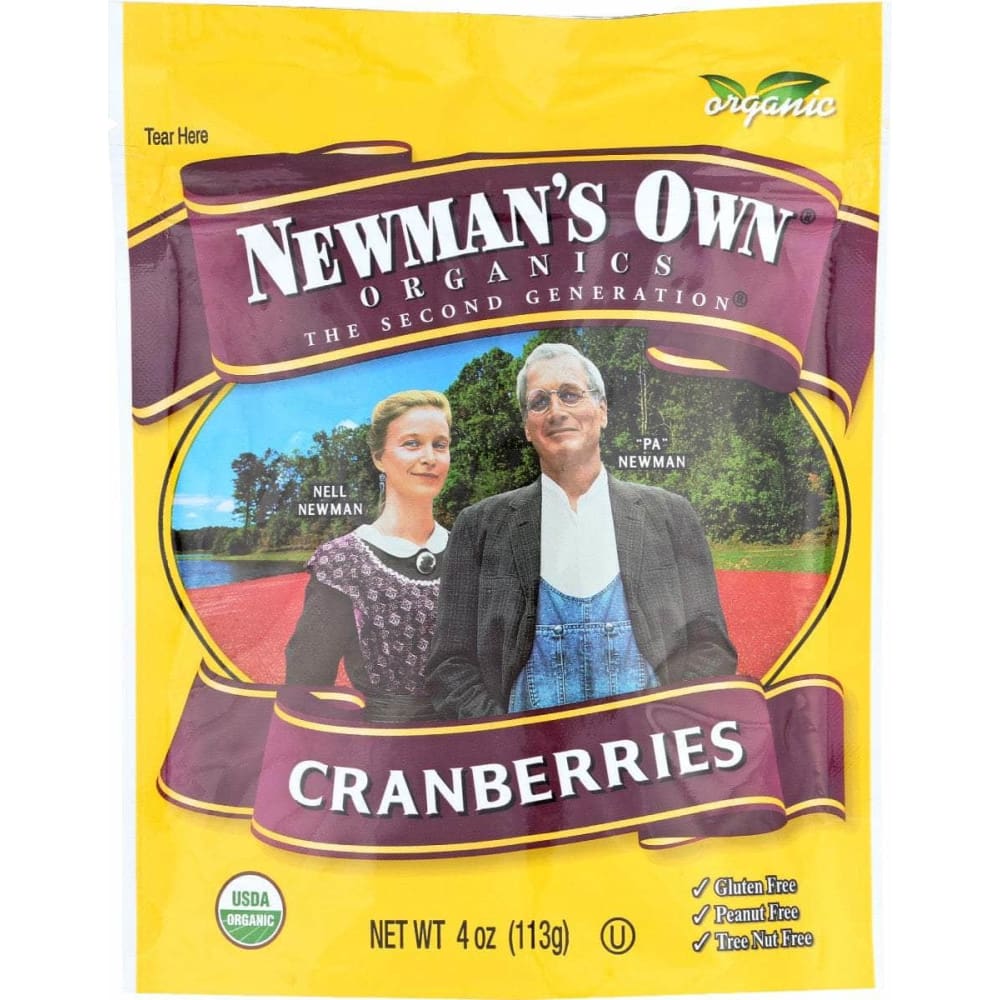 NEWMANS OWN ORGANIC Newmans Own Organic Cranberries Dried Org Zipbag, 4 Oz