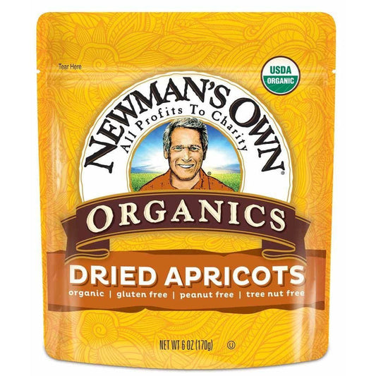 NEWMANS OWN ORGANIC: Organic Dried Apricots Zipbag 6 oz (Pack of 4) - Fruit Snacks - NEWMANS OWN