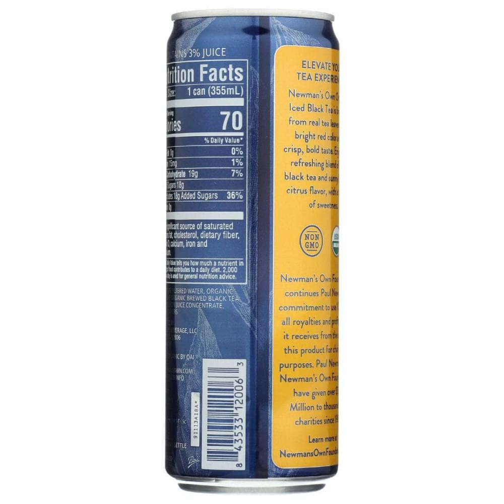 NEWMANS OWN ORGANICS Grocery > Beverages > Coffee, Tea & Hot Cocoa NEWMANS OWN ORGANICS: Iced Tea Lemon Org, 12 fo