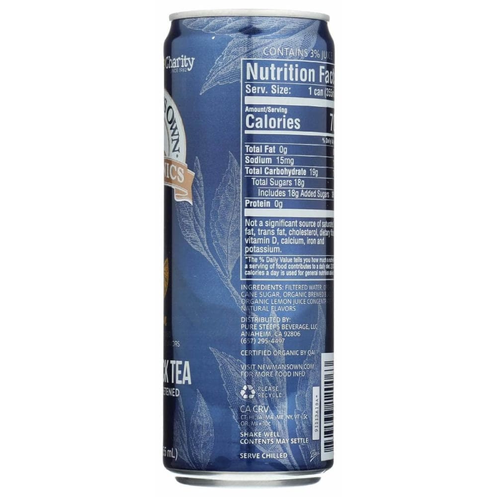 NEWMANS OWN ORGANICS Grocery > Beverages > Coffee, Tea & Hot Cocoa NEWMANS OWN ORGANICS: Iced Tea Lemon Org, 12 fo