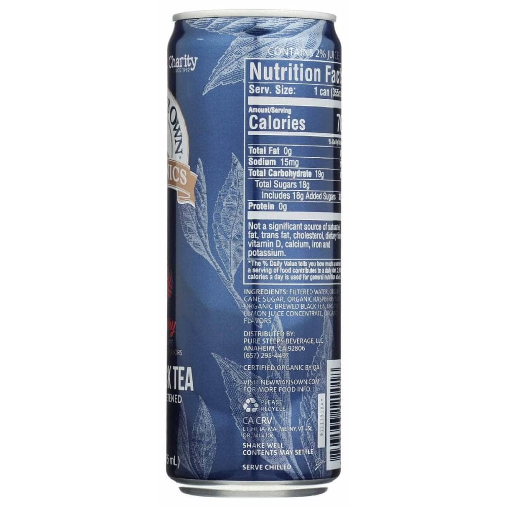 NEWMANS OWN ORGANICS Grocery > Beverages > Coffee, Tea & Hot Cocoa NEWMANS OWN ORGANICS: Raspberry Iced Black Tea, 12 fo