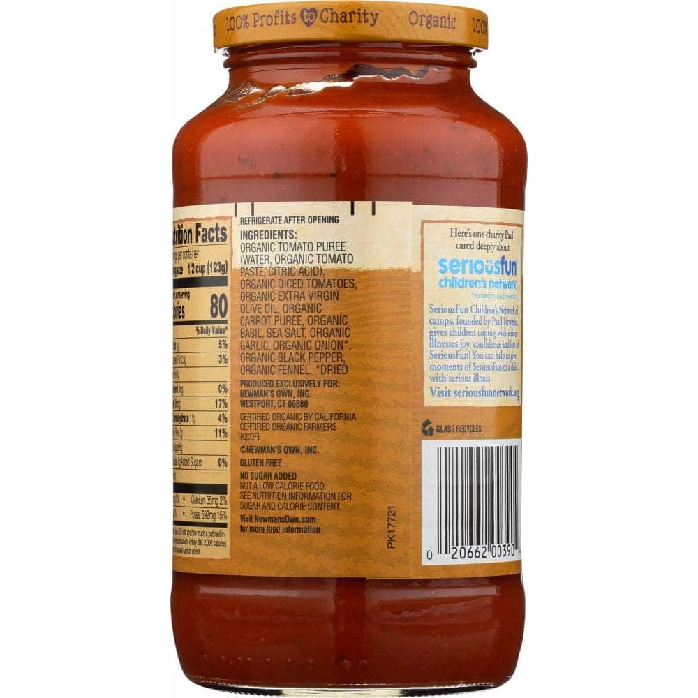 NEWMANS OWN Newmans Own Sauce Organic Marinara, 23.5 Oz
