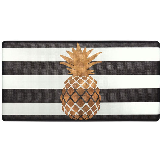 Nicole Miller Anti-Fatigue Kitchen Mat - Gold Pineapple Print - Home/Home/Rugs & Flooring/Flooring & Doormats/ - Unbranded