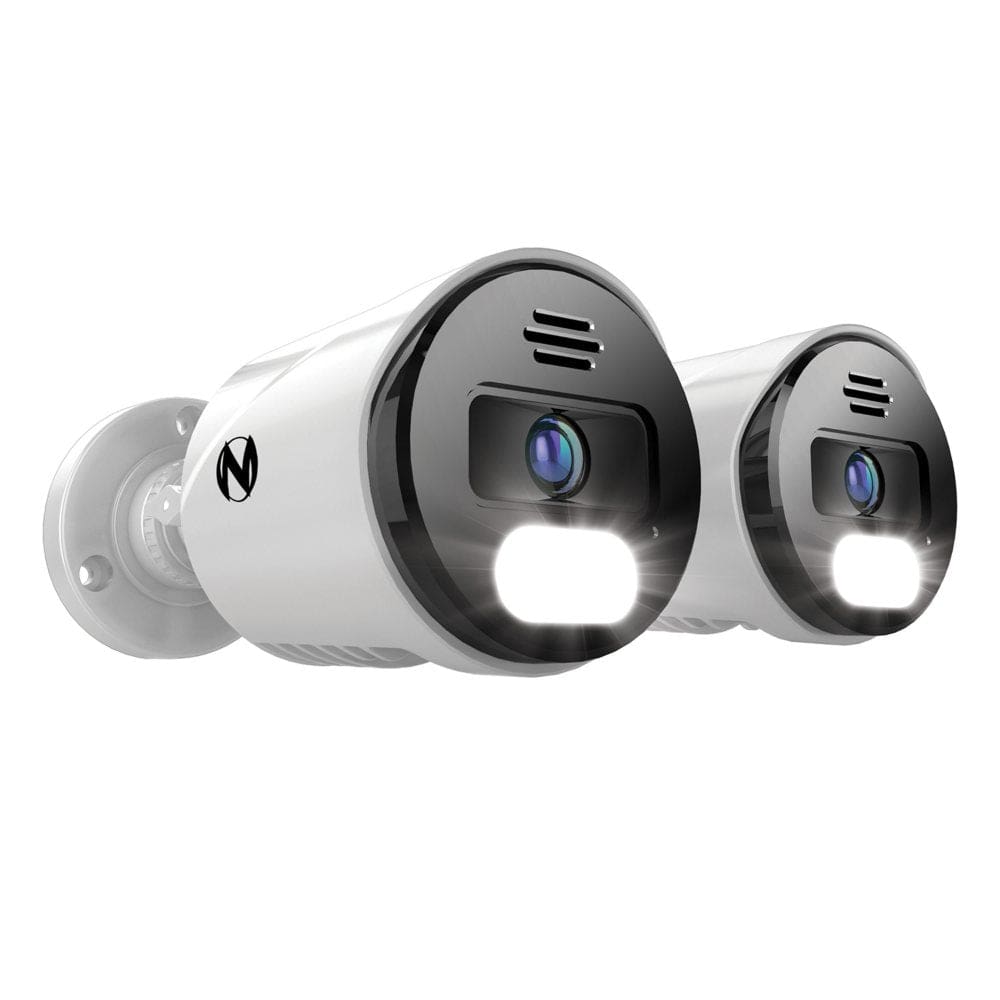 Night Owl Wired IP Add On 4K UHD Spotlight Cameras with Preset Voice Alerts and Built-In Camera Siren (2-Pack)Night Owl Wired IP Add On 4K