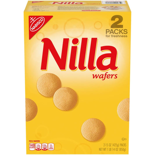Nabisco Nilla Wafers Vanilla Wafer Cookies 30 oz. - Home/Grocery Household & Pet/Canned & Packaged Food/Snacks/Cookies/ - Nabisco