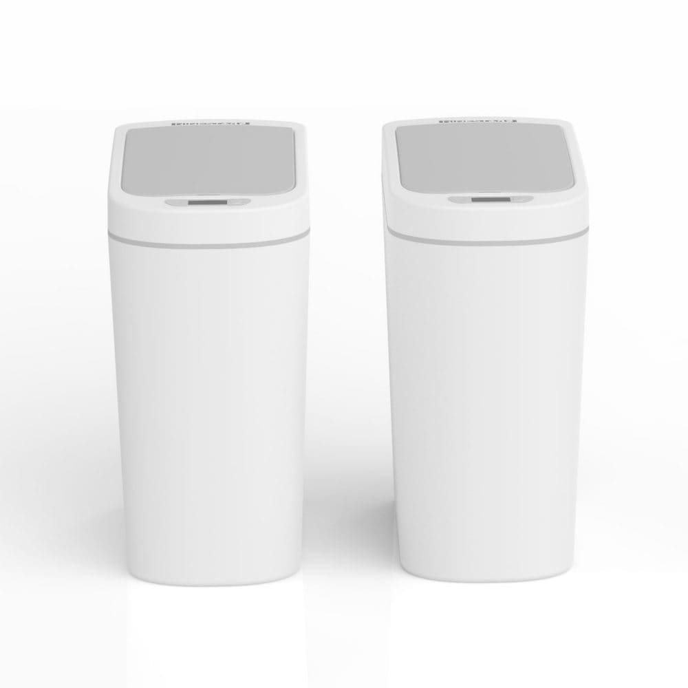 Nine Stars 1-Pk. 1.85G Plastic Motion Sensor Trash Cans White - Trash Cans - ShelHealth