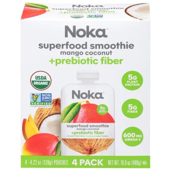 NOKA: Mango Coconut Smoothie 4 pc (Pack of 3) - Vitamins & Supplements > Protein Supplements & Meal Replacements - NOKA
