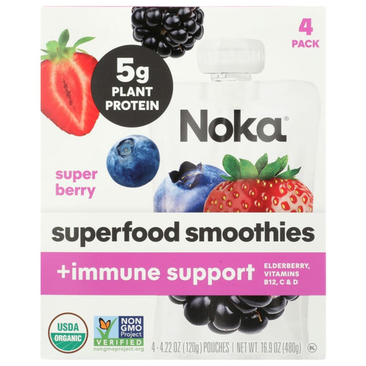 NOKA: Super Berry Superfood Smoothie Immunity Boost 16.9 oz (Pack of 3) - Grocery > Nutritional Bars Drinks and Shakes - NOKA
