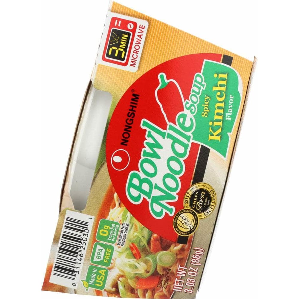 Nongshim Nong Shim Soup Bowl Noodle Kimchi Spicy, 3.03 oz