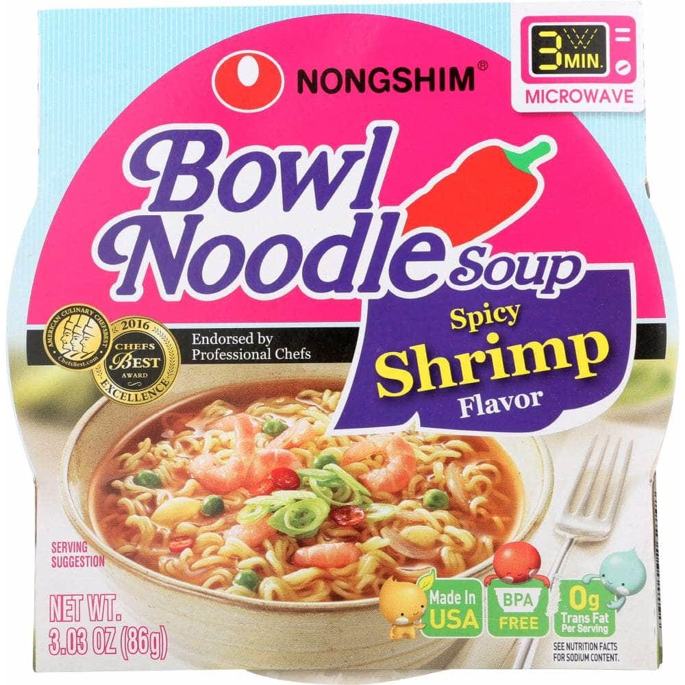 Nongshim Nong Shim Soup Bowl Noodle Shrimp Spicy, 3.03 oz