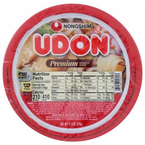 NONG SHIM Nong Shim Udon Premium Noodle Soup Instant Bowl, 9.73 Oz