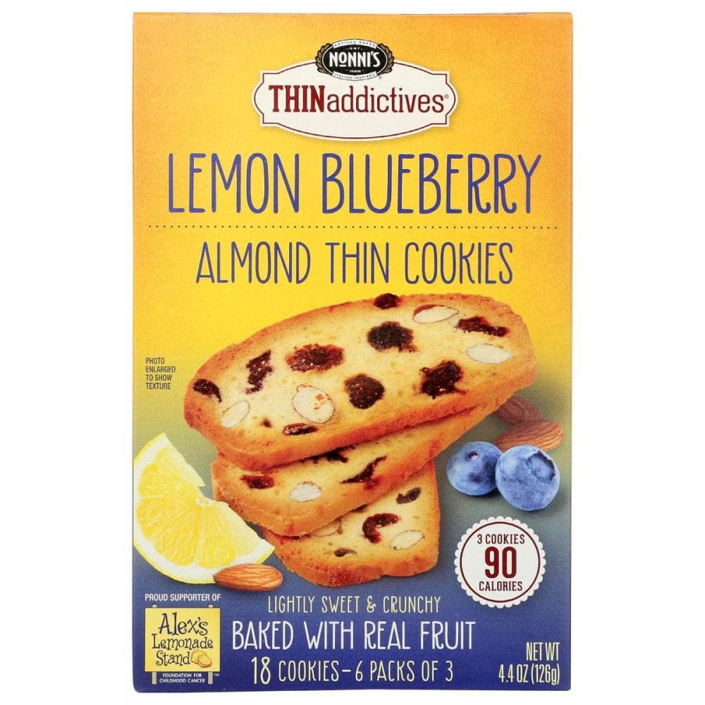 NONNIS NONNIS Thins Lmon Blebrry Almnd, 4.4 oz