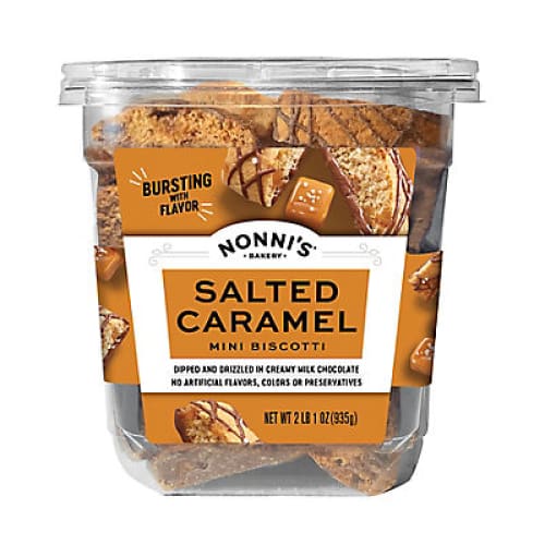 Nonni’s Salted Caramel Mini Biscotti 33 oz. - Home/Grocery/Snacks/Cookies/ - Nonni’s