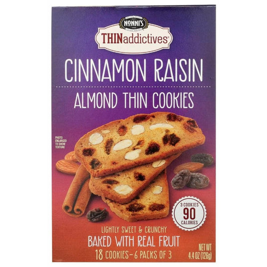 NONNIS NONNIS Thins Cinnamon Raisin, 4.44 oz