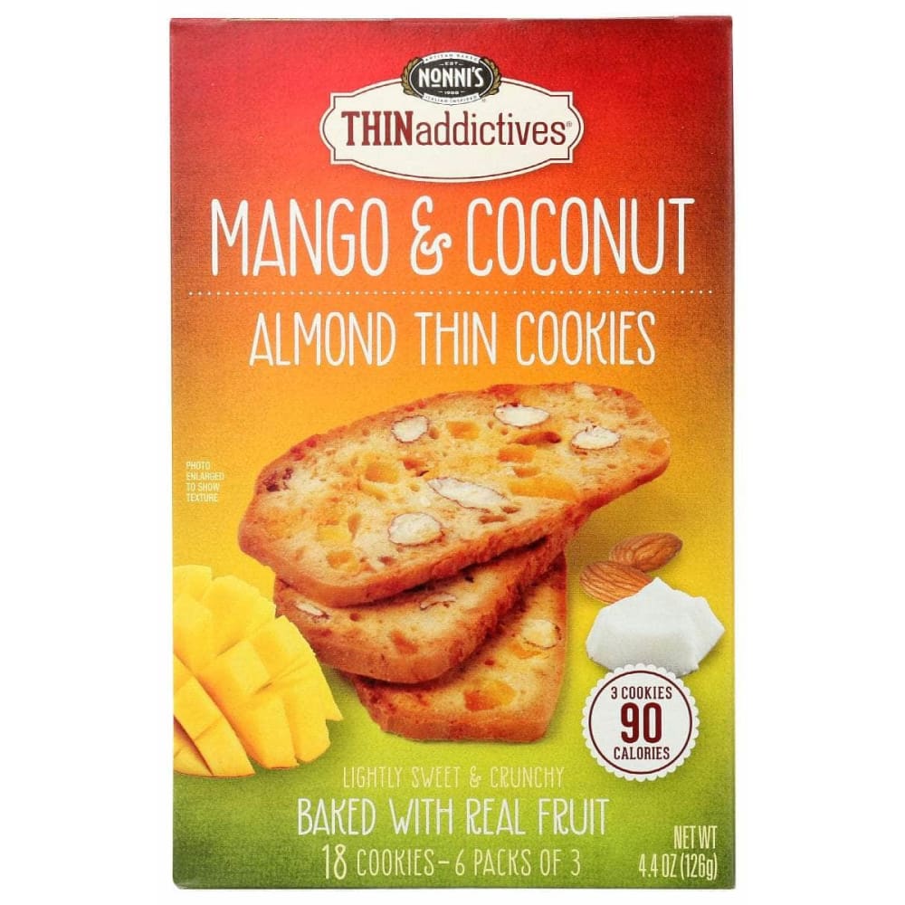 NONNIS NONNIS Thins Mango Coconut, 4.44 oz