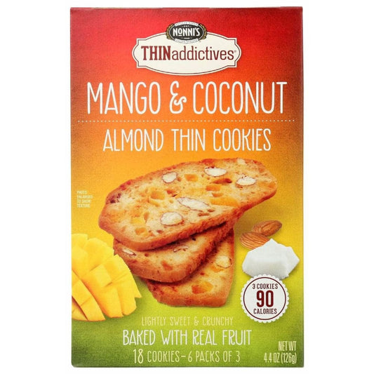 NONNIS NONNIS Thins Mango Coconut, 4.44 oz