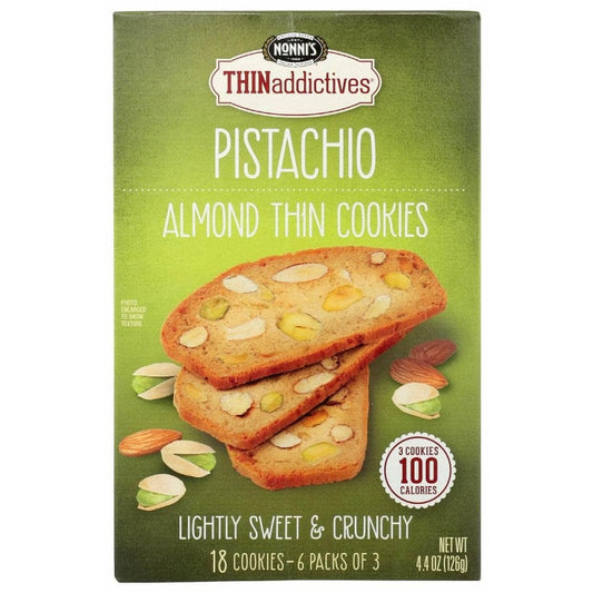 NONNIS NONNIS Thins Pistachio Almond, 4.44 oz
