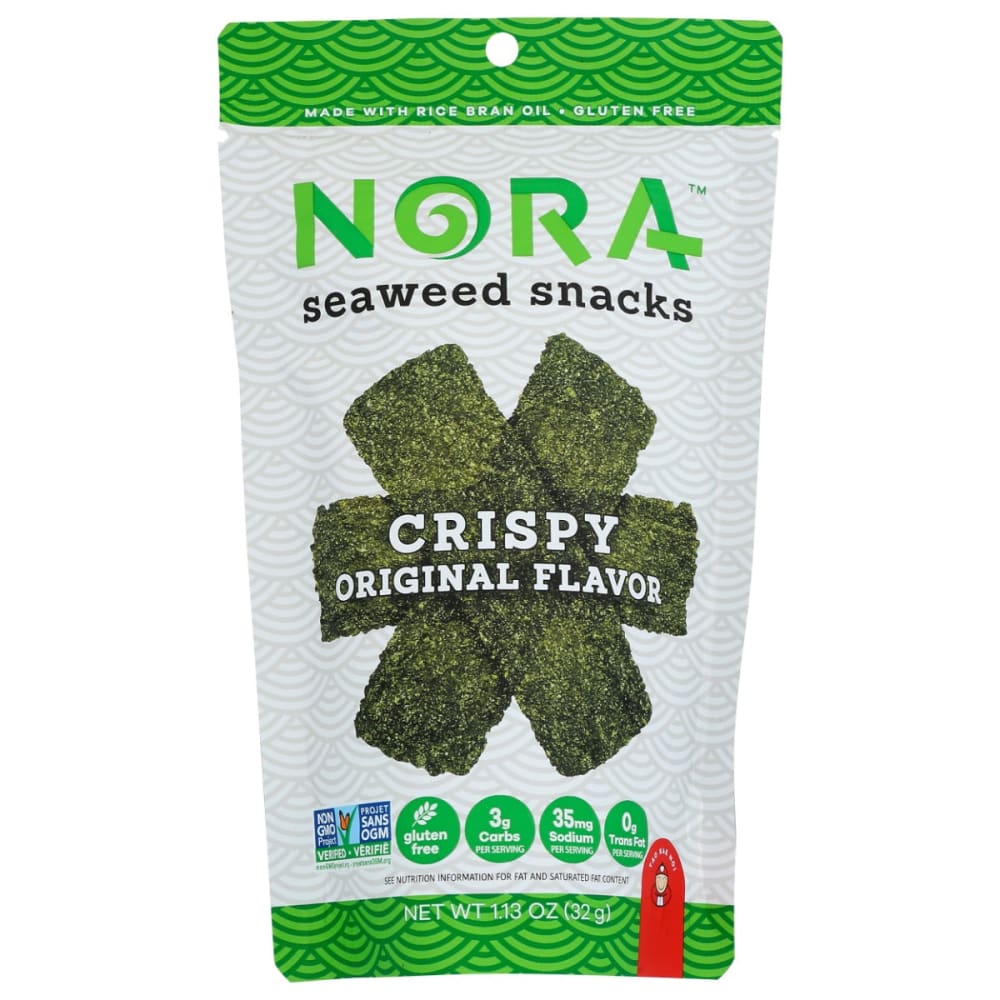 NORA SNACKS: Crispy Original Seaweeds 1.13 oz (Pack of 5) - Grocery > Snacks > Nuts > Seaweed Dried - NORA SNACKS