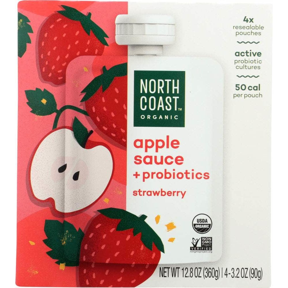 North Coast North Coast Apple Sauce Srawberry Probiotic, 12.8 oz