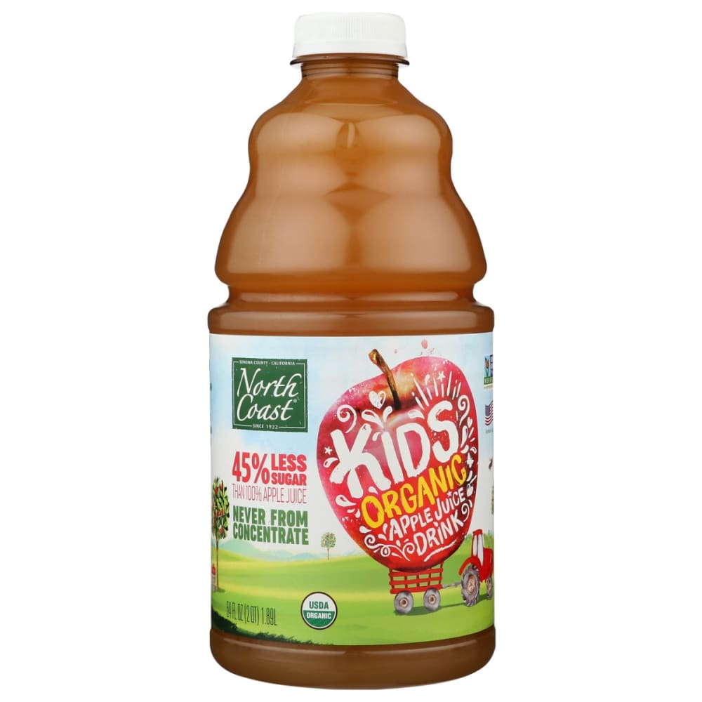 NORTH COAST: Organic Kids Apple Juice 64 fo (Pack of 4) - Beverages > Juices - NORTH COAST