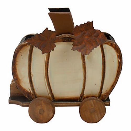 Northlight 10.5 Fall Harvest Wooden Pumpkin Cart Table Top Decoration - Home/Seasonal/Fall Harvest/Fall Decor/ - Northlight