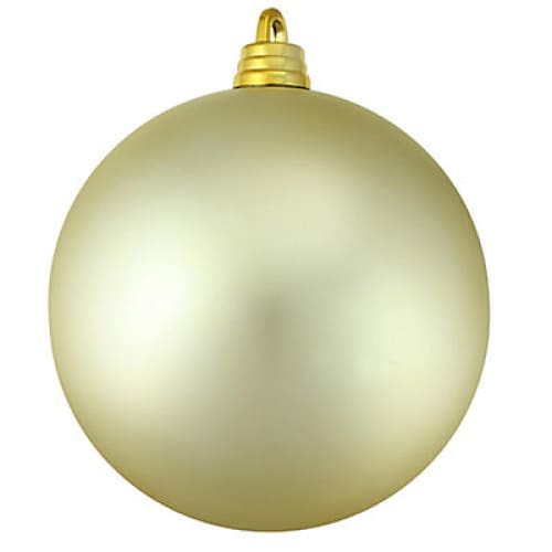 Northlight 12 Shatterproof Matte Christmas Ball Ornament - Champagne Gold - Home/Seasonal/Holiday/Holiday Decor/Christmas Tree Decor/ -