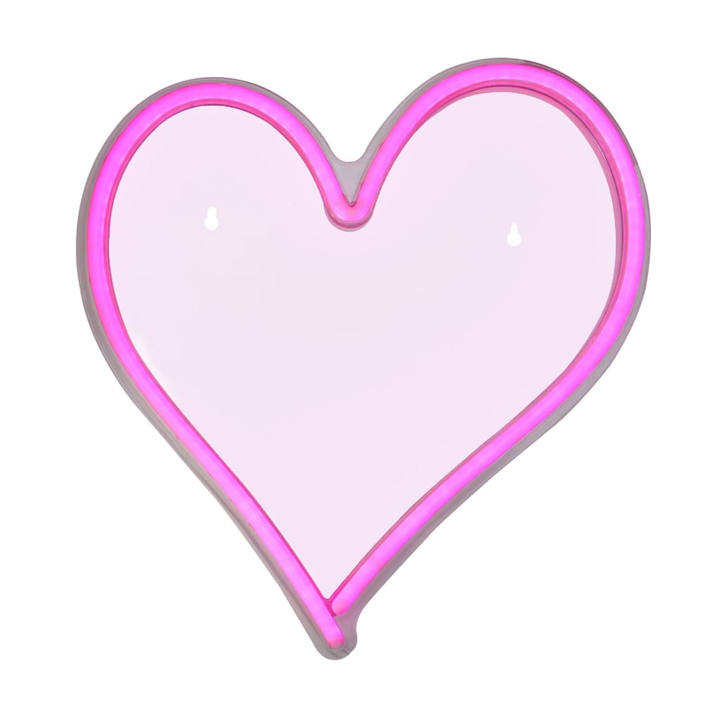 Northlight 13.5 Pink Heart LED Neon Style Valentine’s Day Wall Sign - Northlight