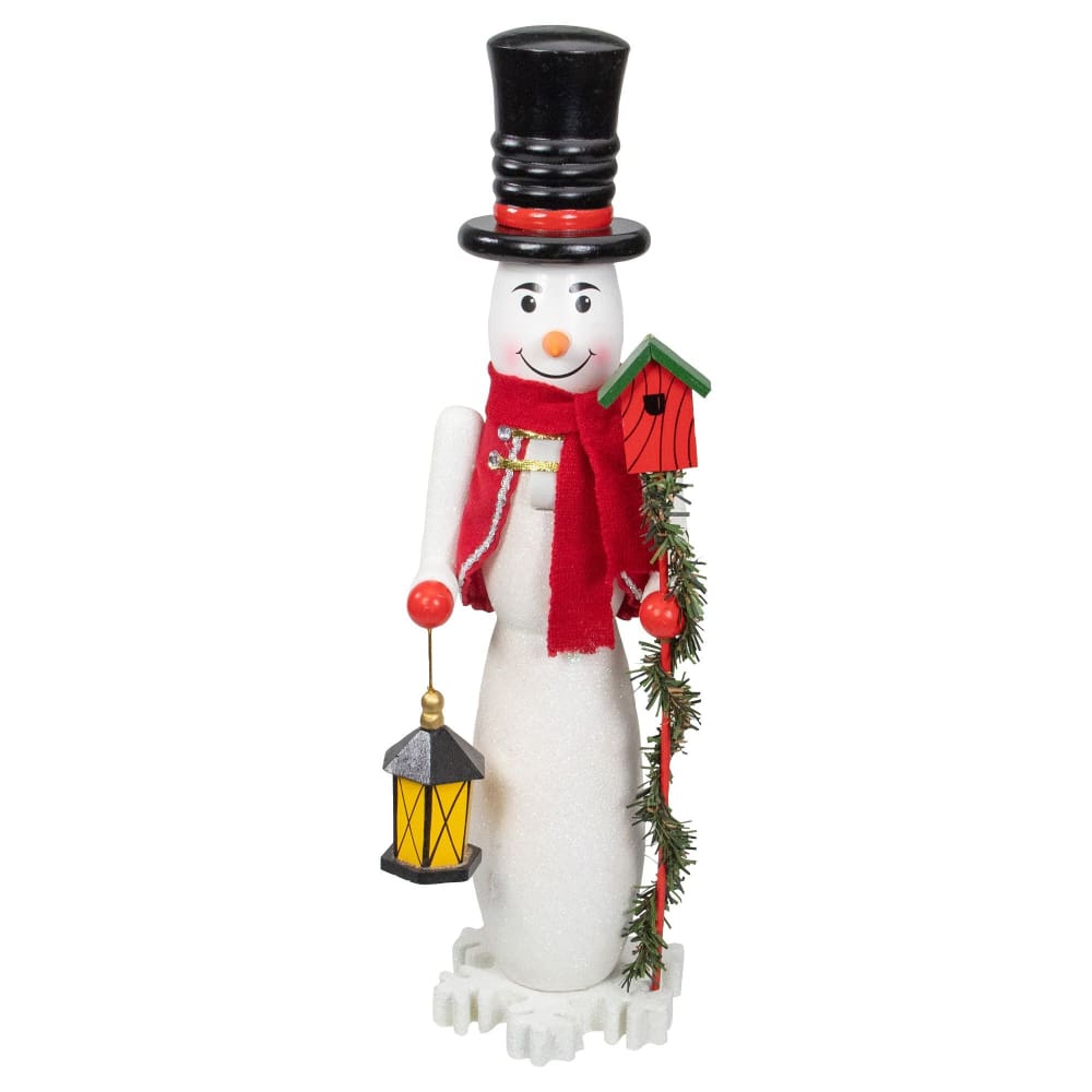 Northlight 18 Snowman Nutcracker Christmas Tabletop Decor - White and Red - Home/Seasonal/Holiday Home/Holiday Home Decor/Indoor Holiday