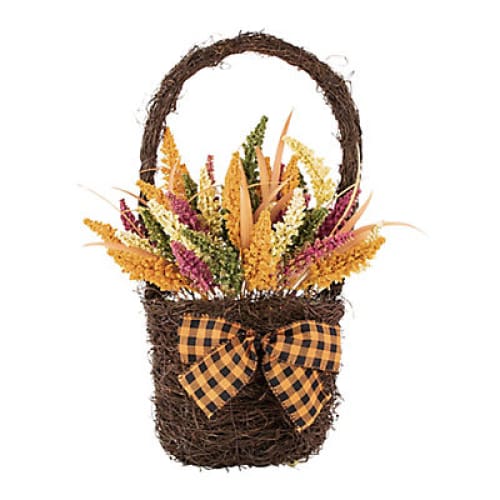 Northlight 22 Autumn Harvest Hanging Basket with Artificial Fall Foliage - Home/Seasonal/Fall Harvest/Fall Decor/ - Northlight