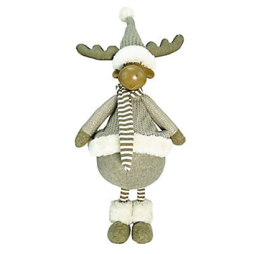 Northlight 24.75 Standing Moose Christmas Table Top Figure - Gray and Beige - Home/Seasonal/Holiday/Holiday Decor/Christmas Decor/ -