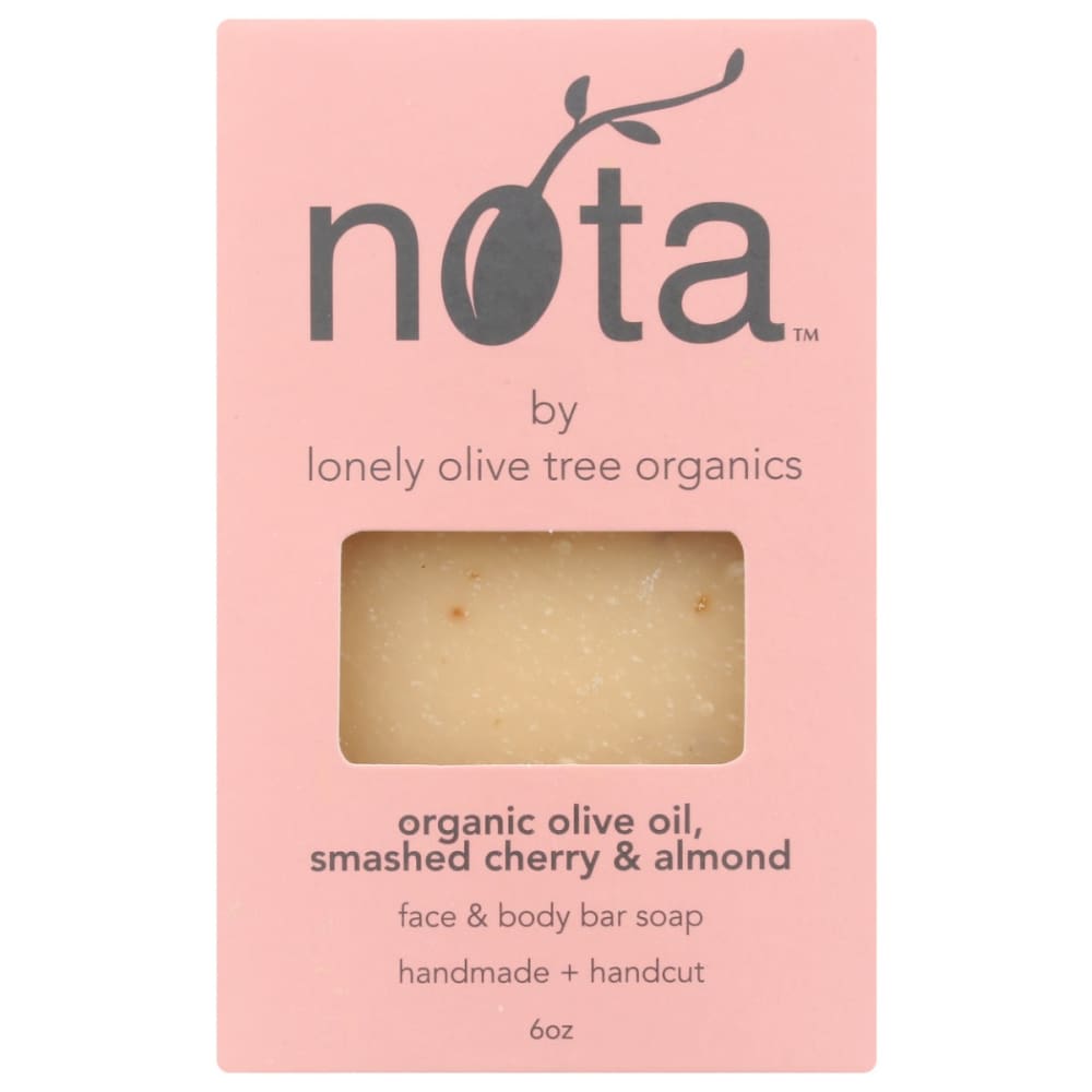 NOTA: Olive Oil Smashed Cherry Almond Soap Bar 6 oz (Pack of 3) - NOTA