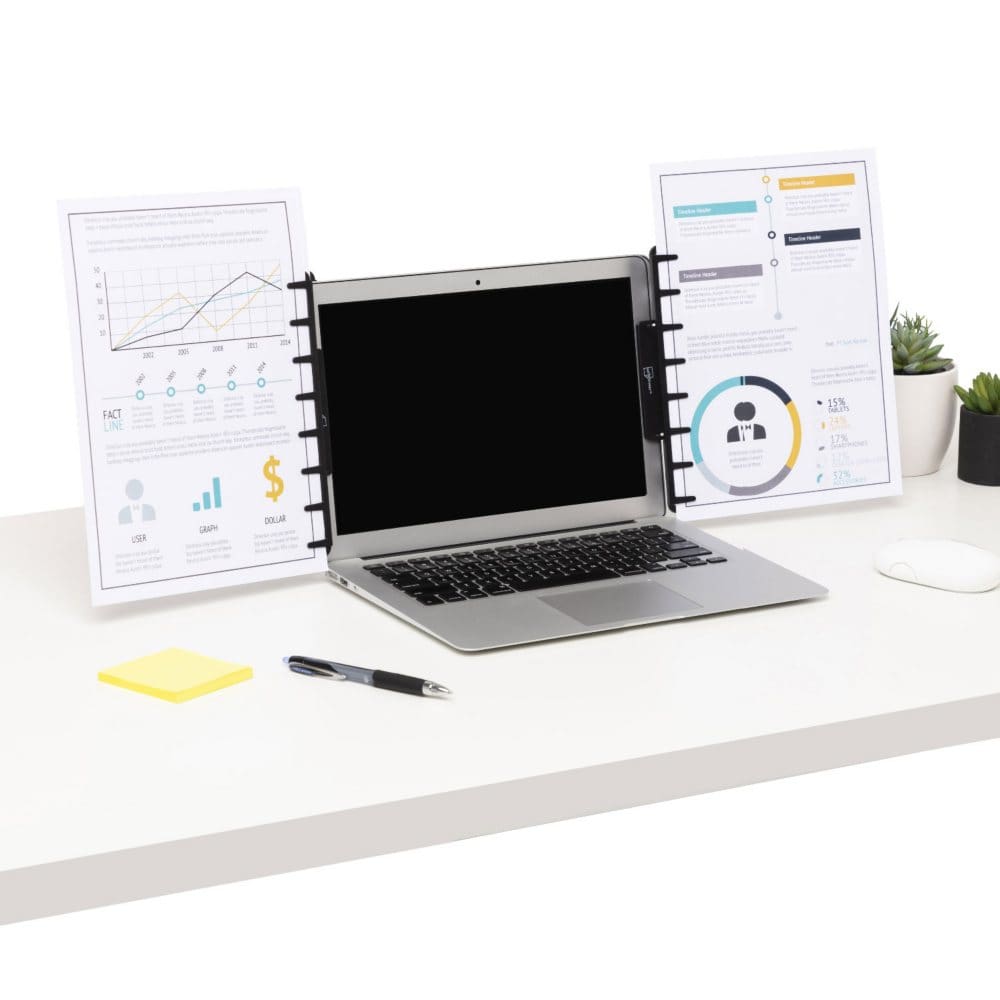 Monitory Note Note Tower Monitor Document Holders, 2-Pack Portable Copy Holders, Clip ...