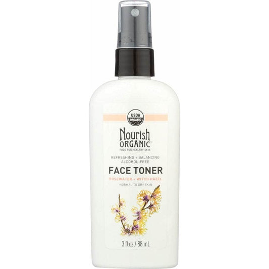 NOURISH ORGANIC Nourish Organic Refreshing & Balancing Face Toner Rosewater + Witch Hazel, 3.0 Oz