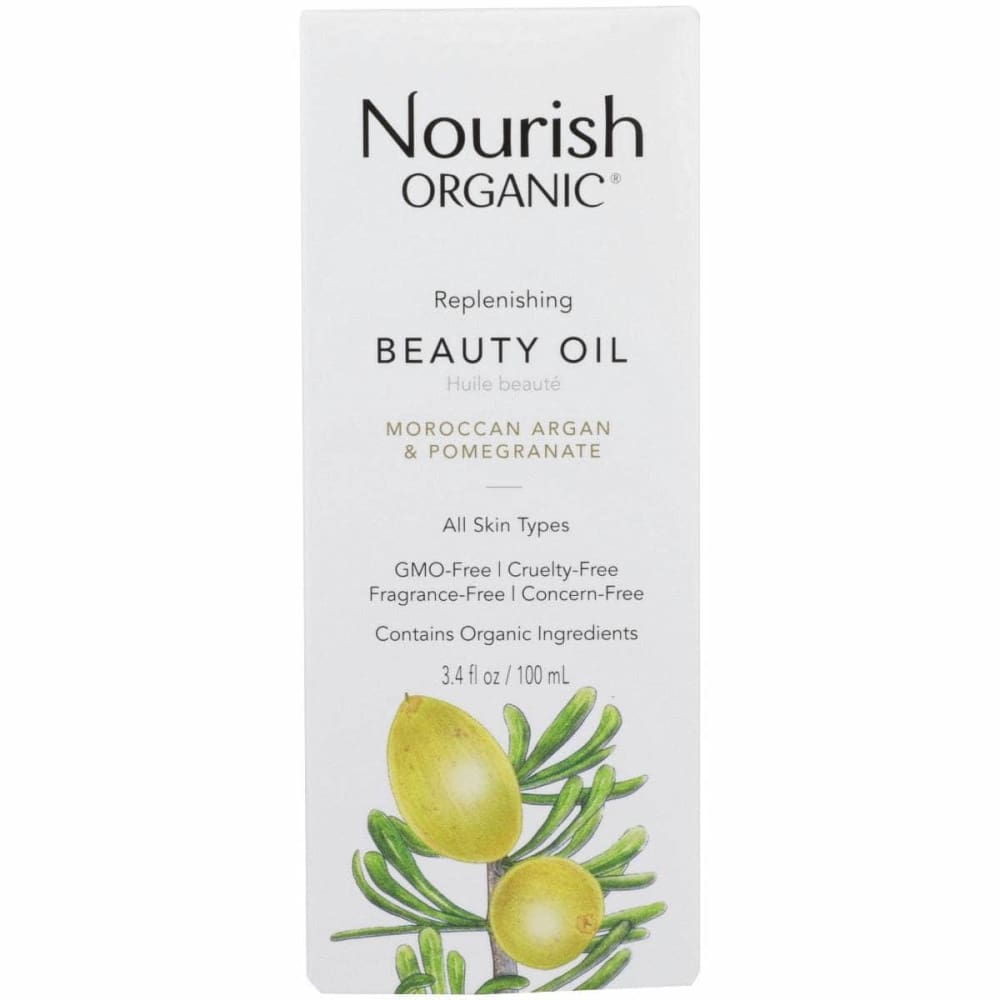 NOURISH ORGANIC Nourish Organic Replenishing Argan Oil With Pomegranate And Rosehip, 3.4 Oz