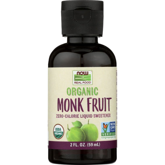 NOW: Organic Monk Fruit Zero Calorie Liquid Sweetener 2 oz (Pack of 3) - Grocery > Cooking & Baking > Sugars & Sweeteners - NOW