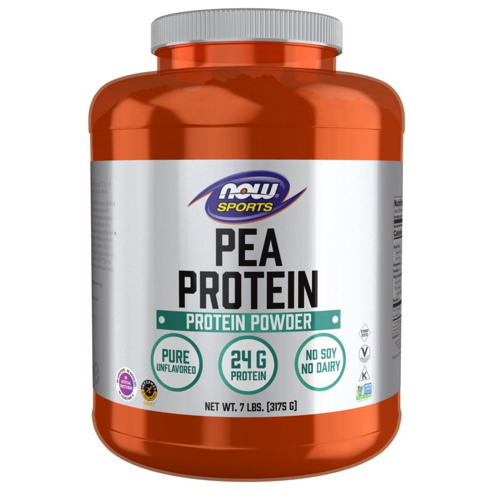 NOW Sports Nutrition Pea Protein Fast Absorbing Protein Powder Unflavored (11.2 oz.) - Diet Nutrition & Protein - NOW