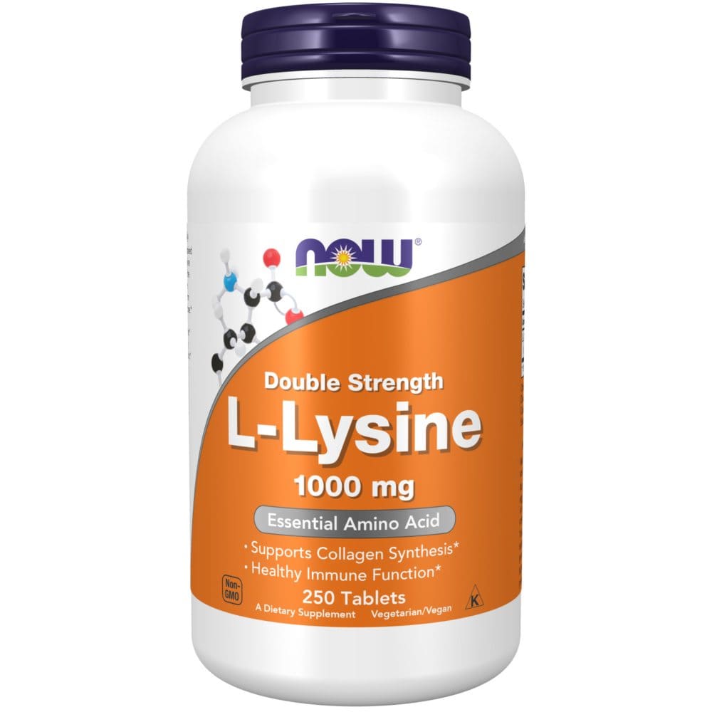 NOW Supplements Double Strength L-Lysine 1,000 mg. Amino Acid (250 ct.) - Supplements - NOW