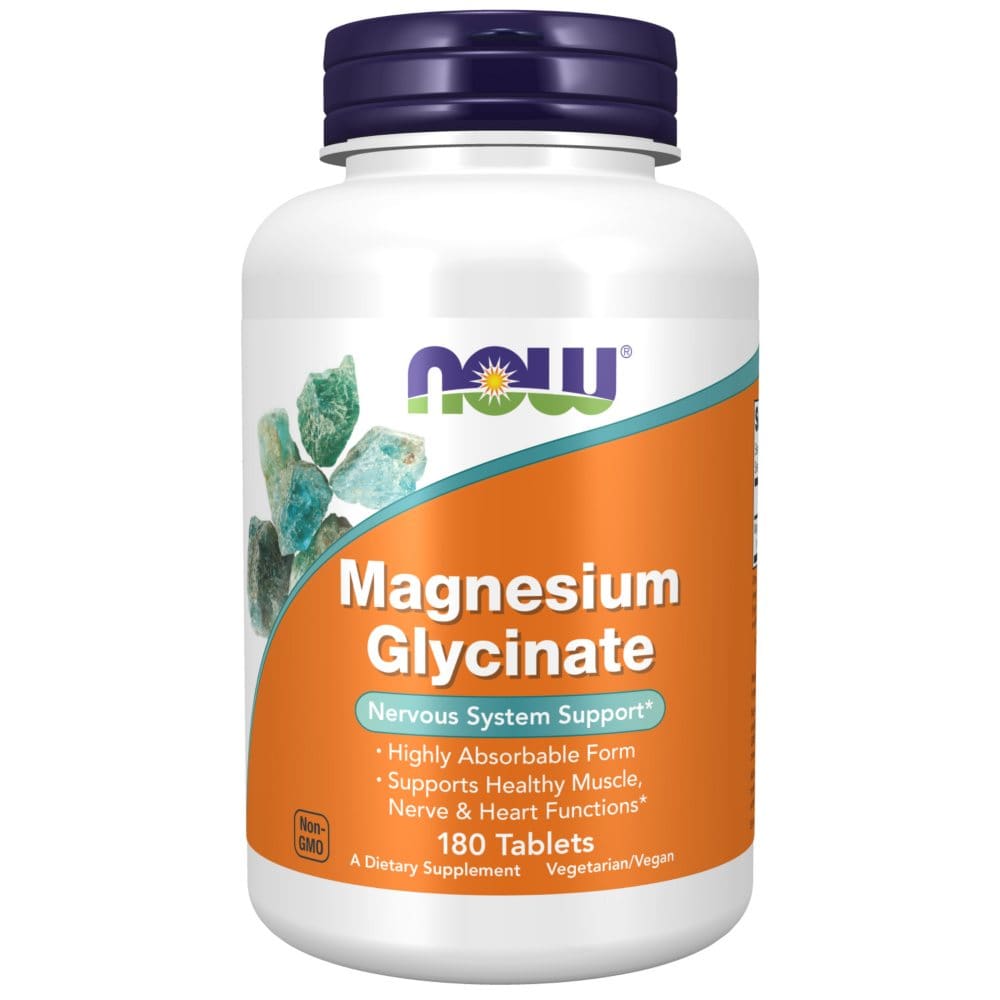 NOW Supplements Magnesium Glycinate 100 mg. Highly Absorbable Form (180 ct.) - Supplements - NOW