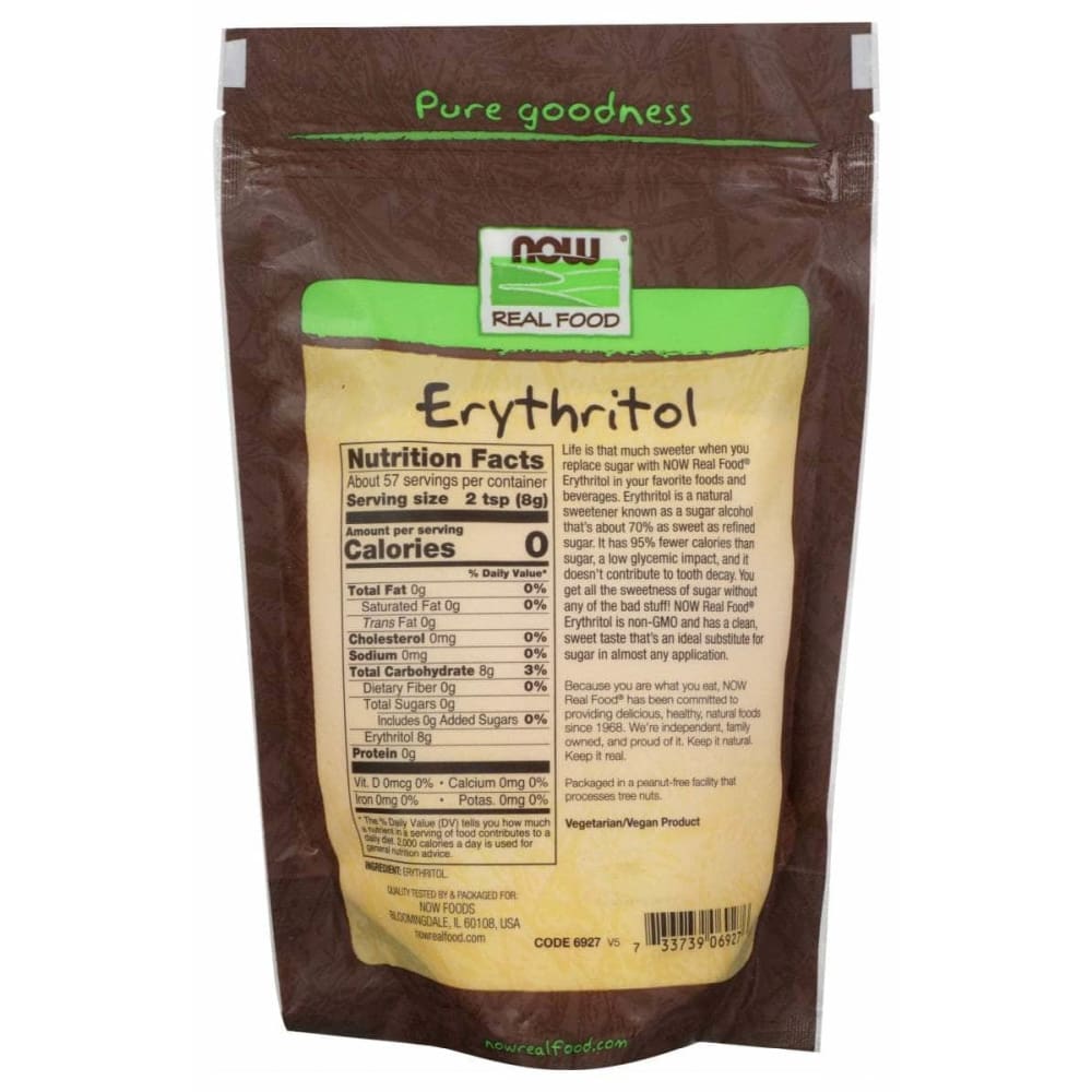 NOW Grocery > Cooking & Baking > Sugars & Sweeteners NOW: Sweetener Erythritol, 16 oz