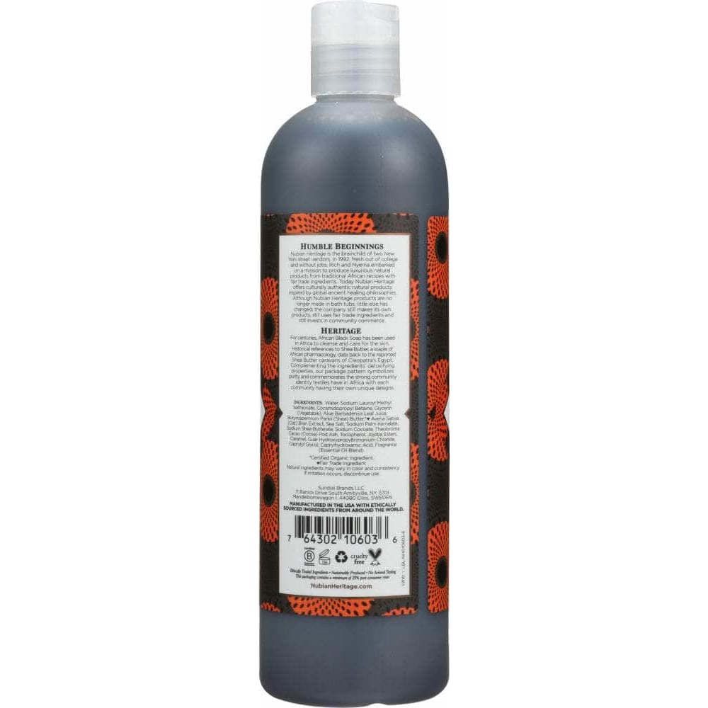 NUBIAN HERITAGE Nubian Heritage African Black Soap Body Wash, 13 Oz