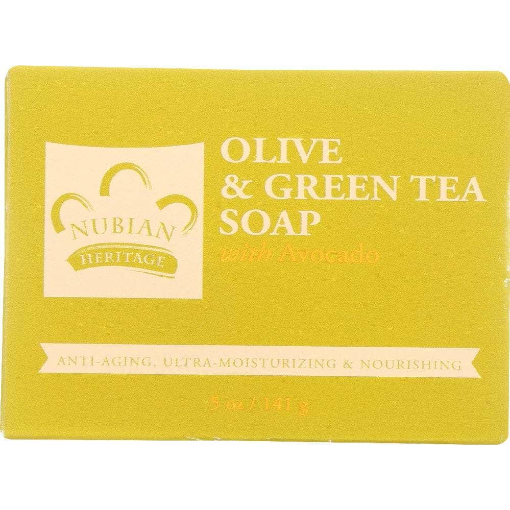 NUBIAN HERITAGE Nubian Heritage Bar Soap Olive & Green Tea With Avocado, 5 Oz