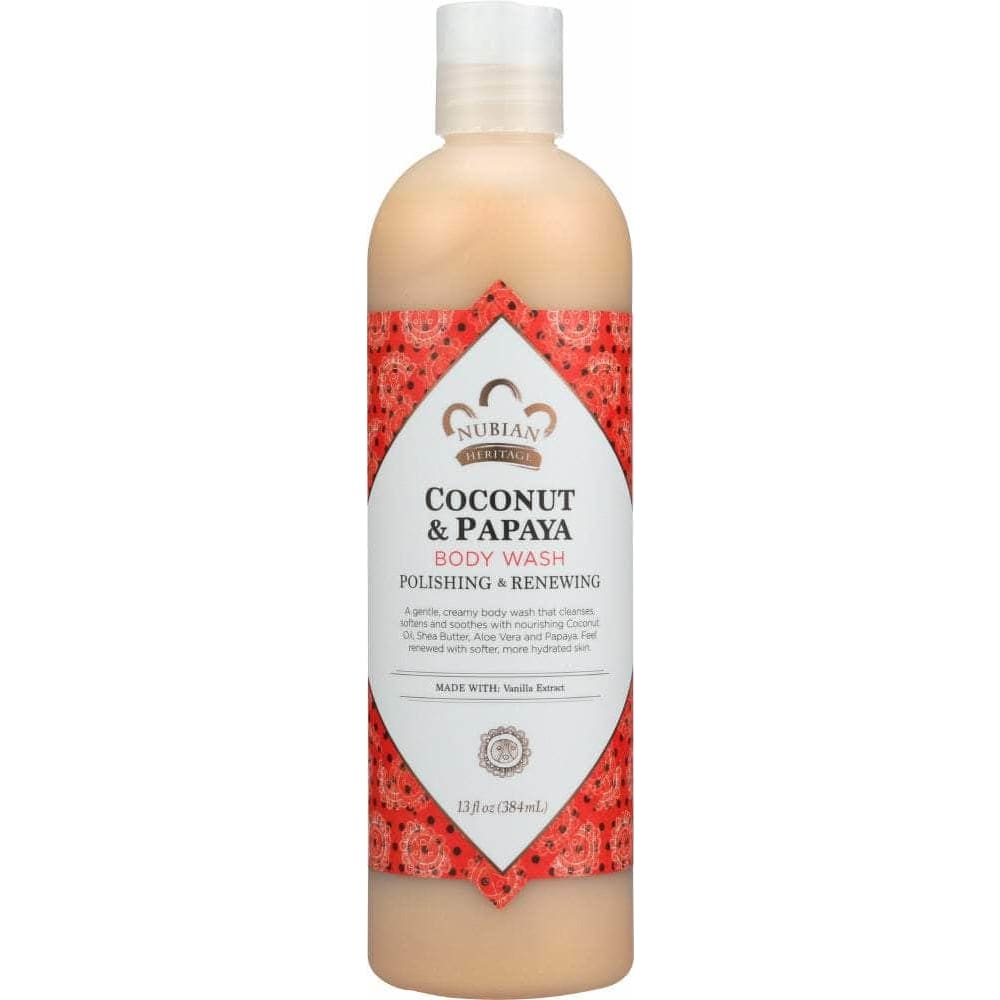 NUBIAN HERITAGE Nubian Heritage Body Wash Coconut & Papaya, 13 Oz
