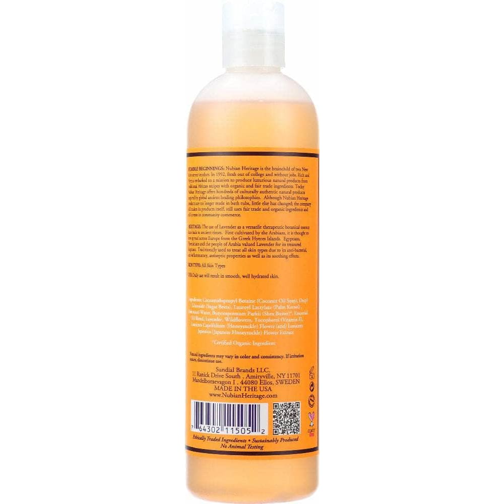 NUBIAN HERITAGE Nubian Heritage Body Wash Lavender & Wildflowers With Vitamin E, 13 Oz