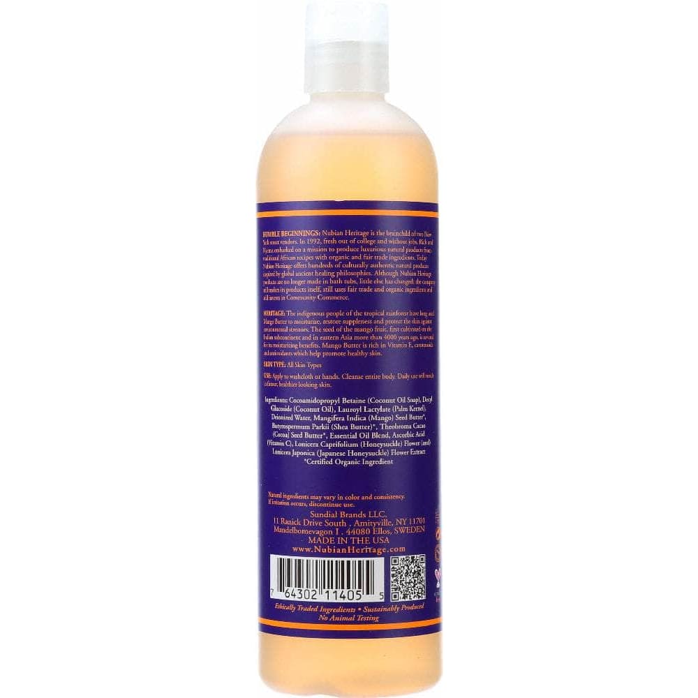 NUBIAN HERITAGE Nubian Heritage Body Wash Mango Butter, 13 Oz