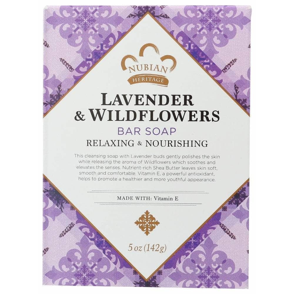 NUBIAN HERITAGE Nubian Heritage Lavender & Wildflowers Bar Soap, 5 Oz