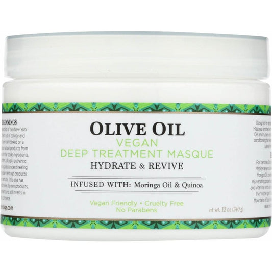 NUBIAN HERITAGE NUBIAN HERITAGE Masque Hair Olv Oil Vegan, 12 oz