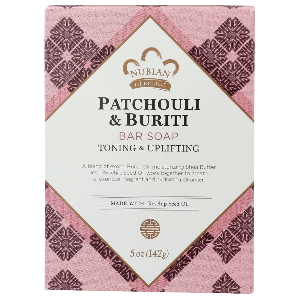 NUBIAN HERITAGE: Patchouli & Buriti Bar Soap 5 oz (Pack of 5) - Beauty & Body Care > Skin Care - NUBIAN HERITAGE
