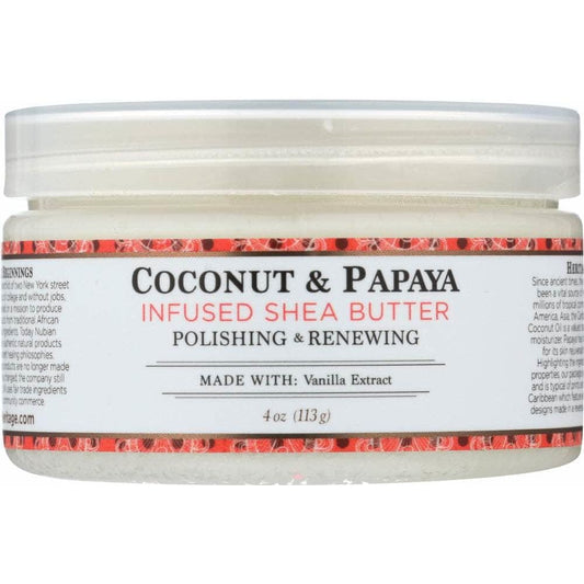 NUBIAN HERITAGE Nubian Heritage Shea Butter Infused With Coconut & Papaya, 4 Oz